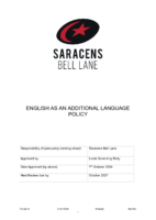 English as an Additional Language Policy October 2024