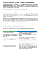 Appeal Dates and Information 2025/2026