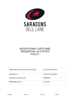 Educational Visits and Residential Activities Policy June 2025
