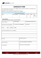 Admissions Form