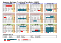 Click for PROVISIONAL DATES for 2026/27. Please note these may change slightly.