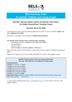 Barnet Autism Course for Parents And Carers. An Online Parent/Carer Training Course