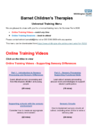 Barnet Children’s Integrated Therapies Universal Training